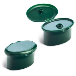 Mushroom oval-shape snap on flip-top cap (#701)